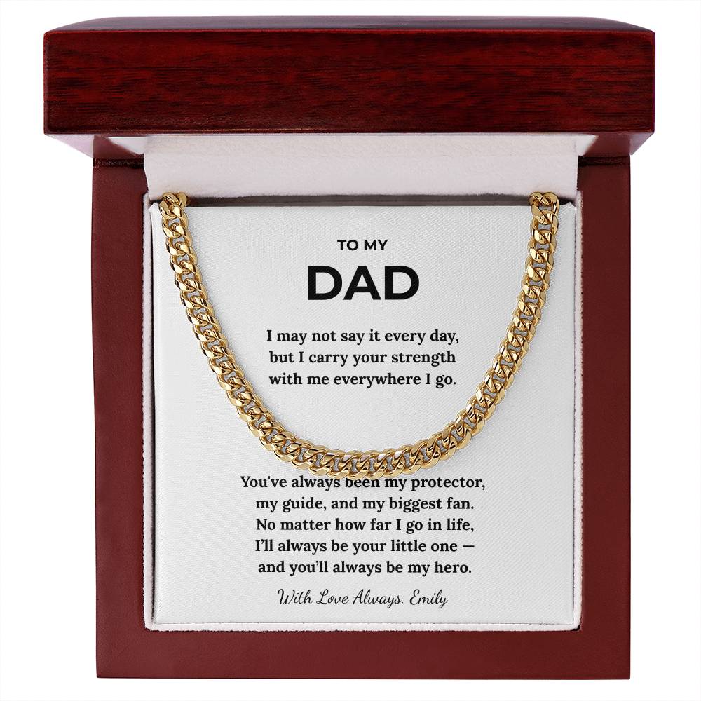 Personalized Cuban Link Chain For Dad