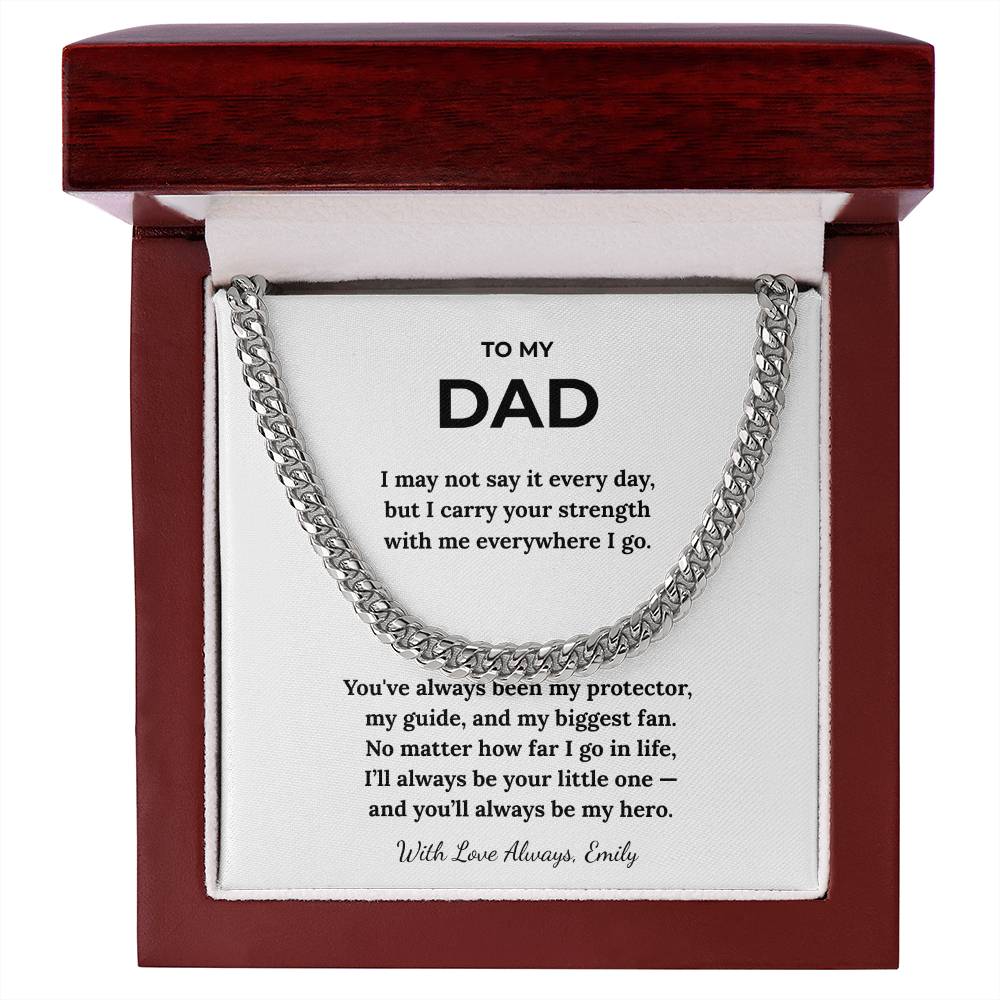 Personalized Cuban Link Chain For Dad