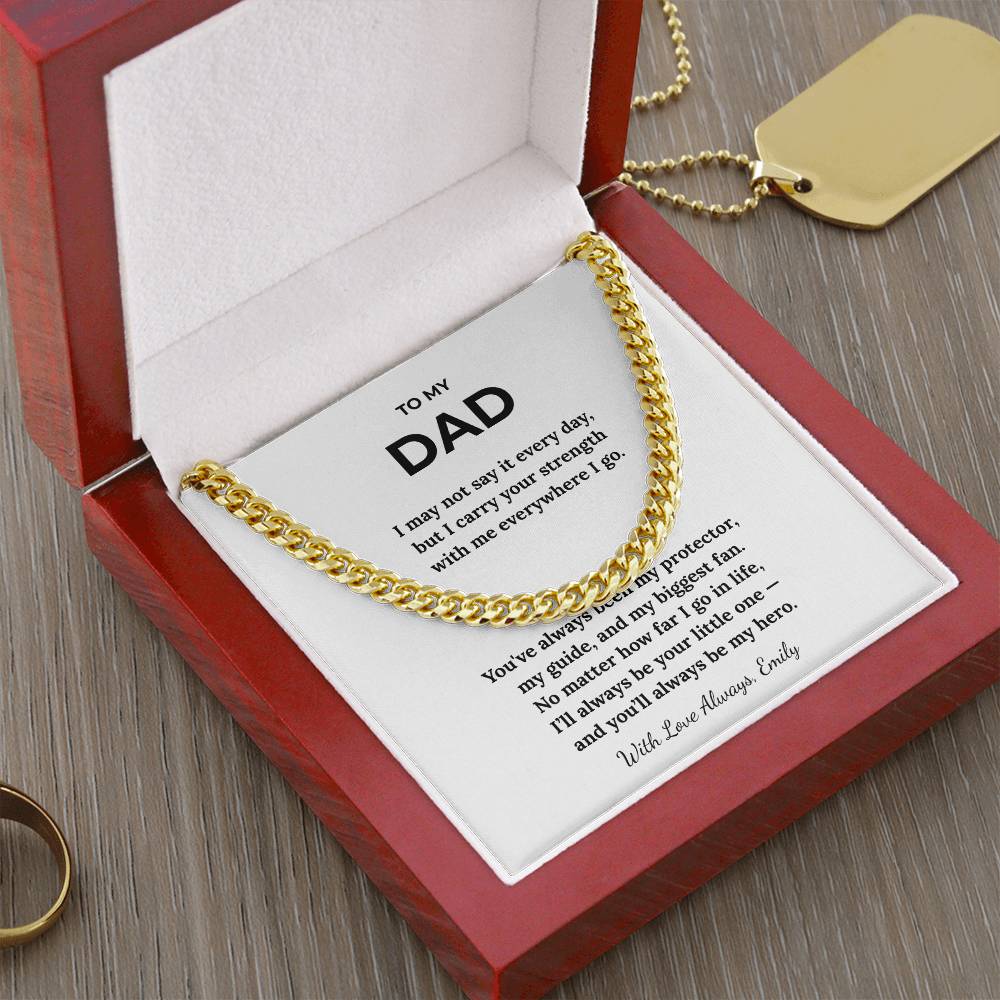 Personalized Cuban Link Chain For Dad