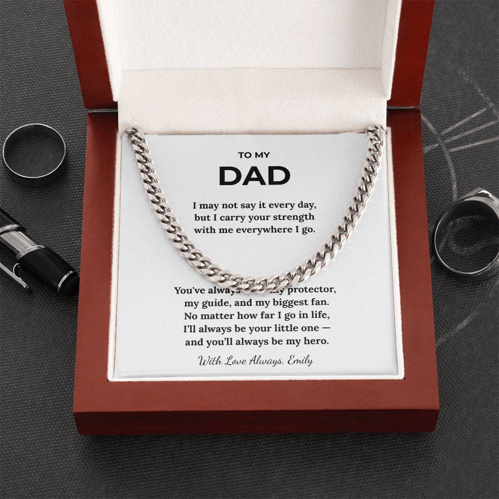 Personalized Cuban Link Chain For Dad