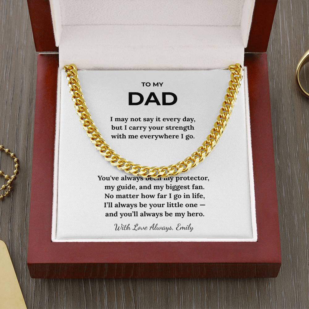 Personalized Cuban Link Chain For Dad