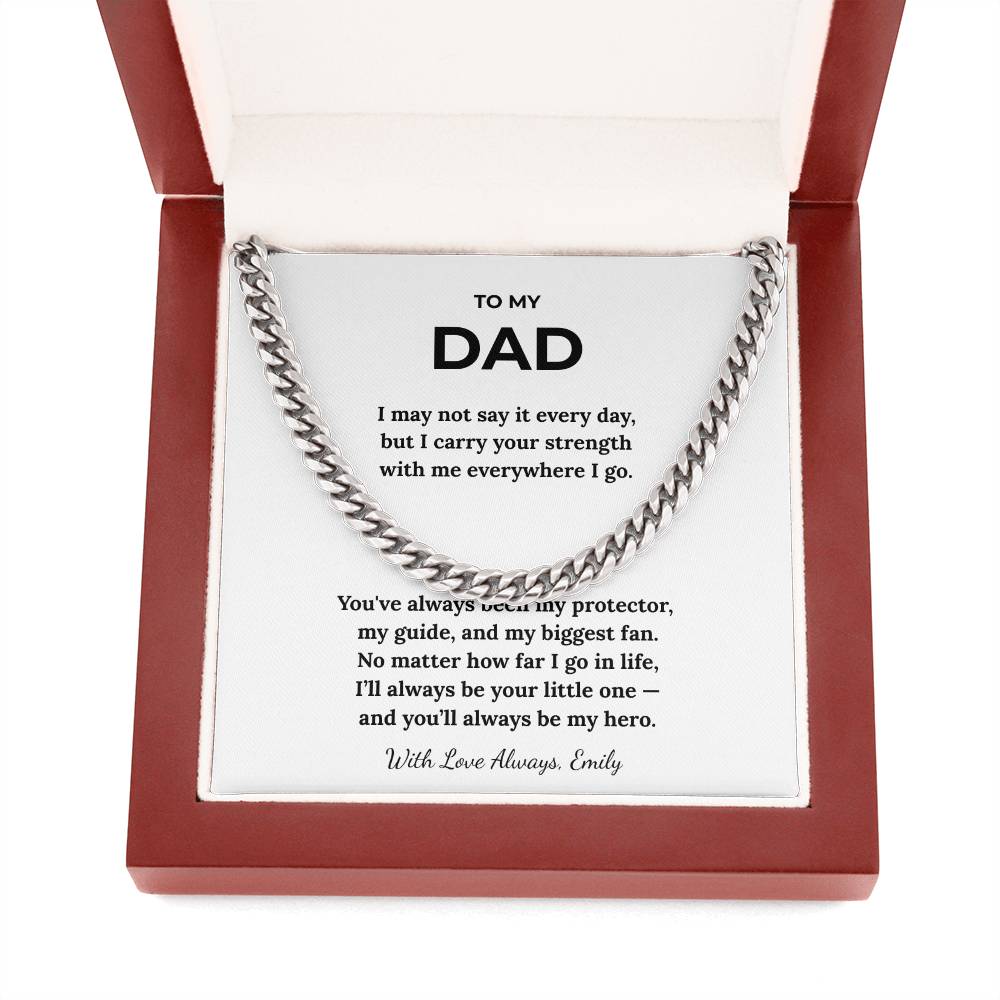 Personalized Cuban Link Chain For Dad