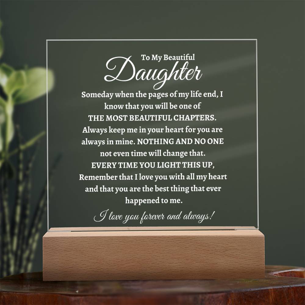 To My Beautiful Daughter - I Will Always Love You - Acrylic Lamp💖 ...