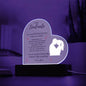 To My Soulmate | Heart Acrylic Plaque | Romantic Gift for Couples | Ideal for Anniversaries, Valentines, Birthdays, Him & Her | LED Night Light