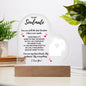 To My Soulmate | Heart Acrylic Plaque | Romantic Gift for Couples | Ideal for Anniversaries, Valentines, Birthdays, Him & Her | LED Night Light
