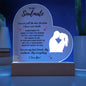 To My Soulmate | Heart Acrylic Plaque | Romantic Gift for Couples | Ideal for Anniversaries, Valentines, Birthdays, Him & Her | LED Night Light