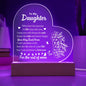 Heart Shaped 3D Night Light, Daughter's Gift, Bedroom/Bedside Decoration, Atmosphere Night Light