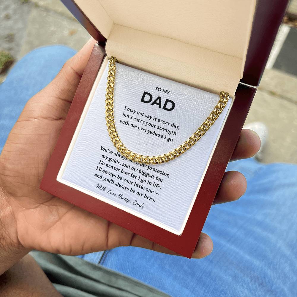 Personalized Cuban Link Chain For Dad