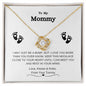To My Mommy | Mother To Be (Love Knot Necklace) This is the perfect gift for an expecting mother's Baby Shower or Mother's Day.