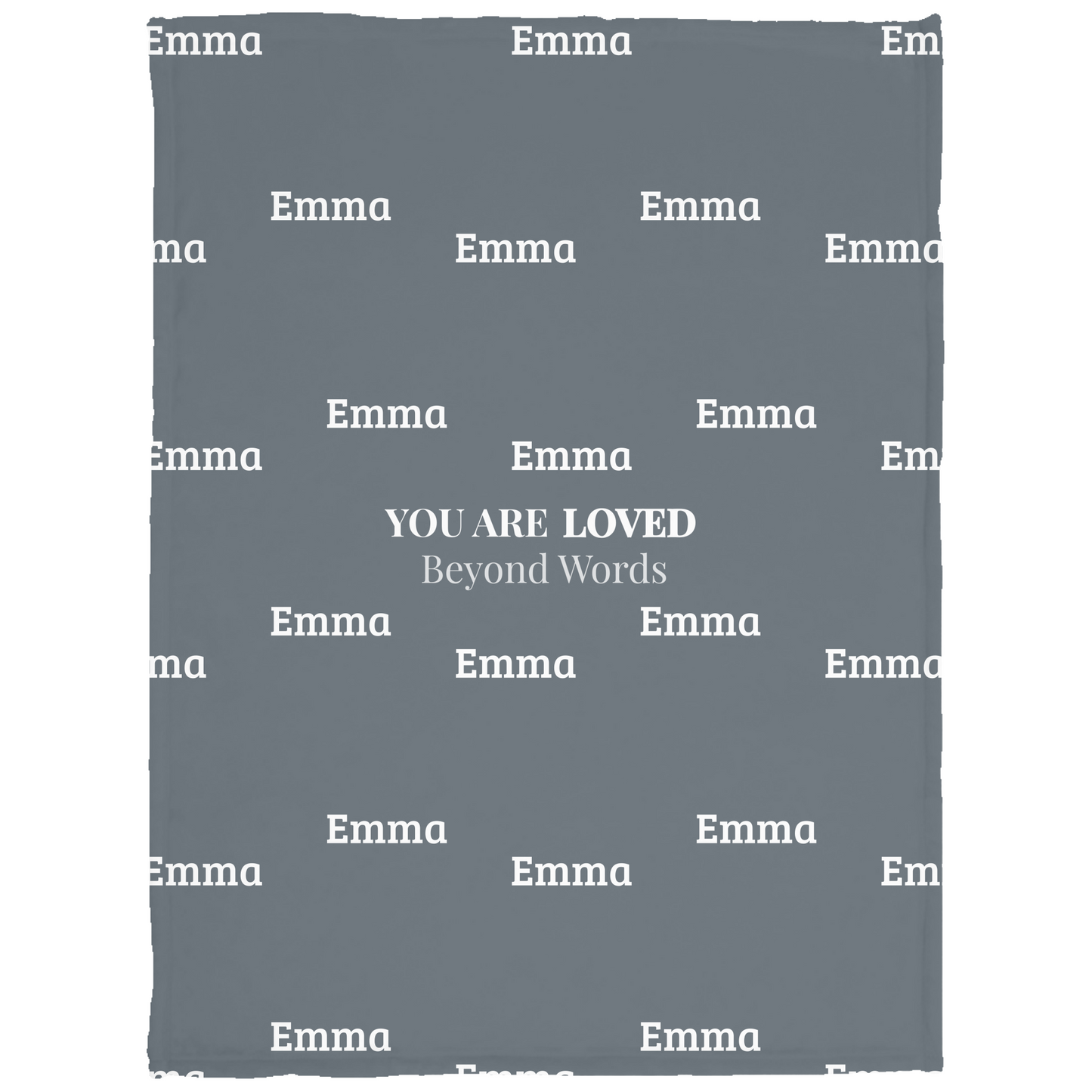Loved Beyond Words Personalized Name Blanket