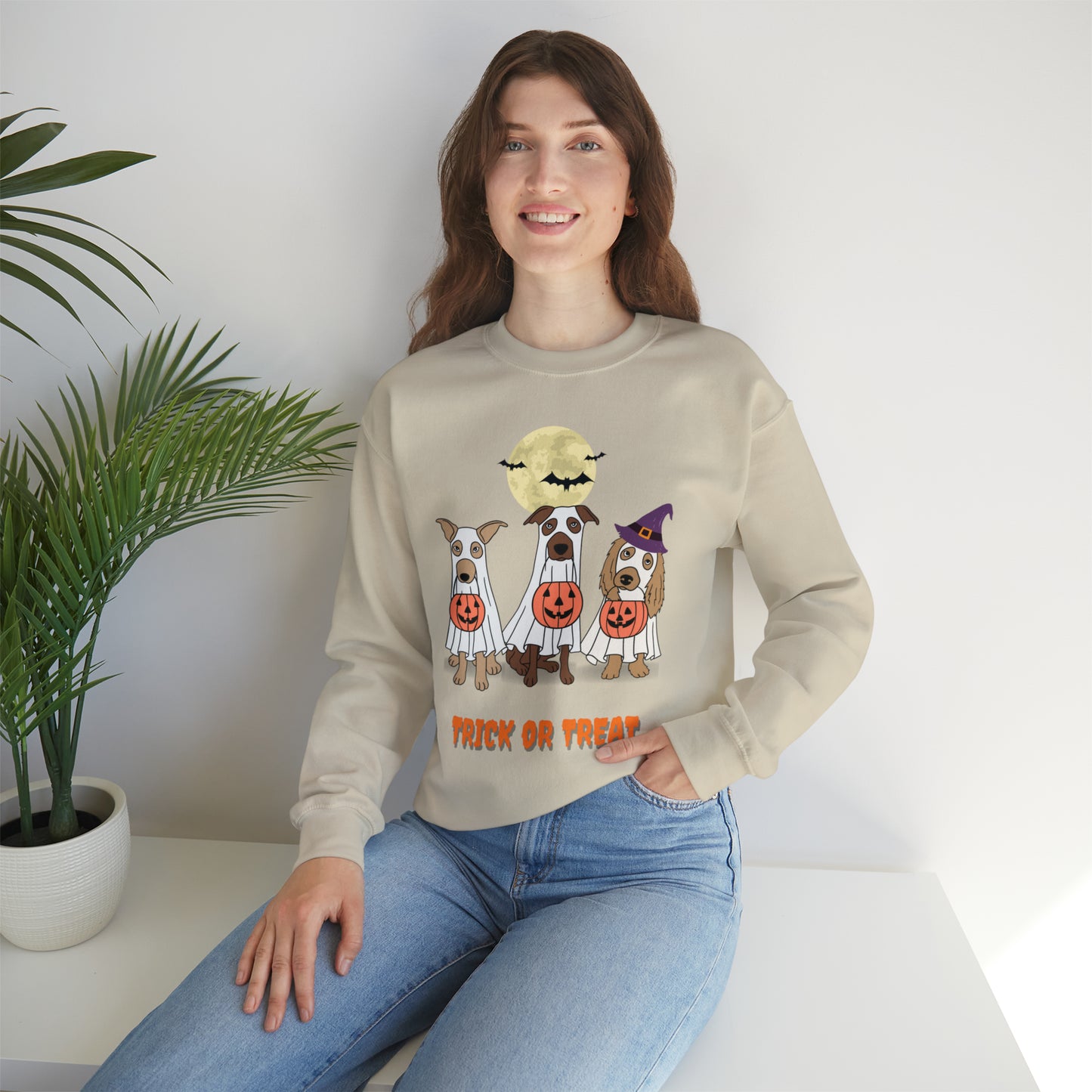 Halloween unisex dog lover sweatshirt