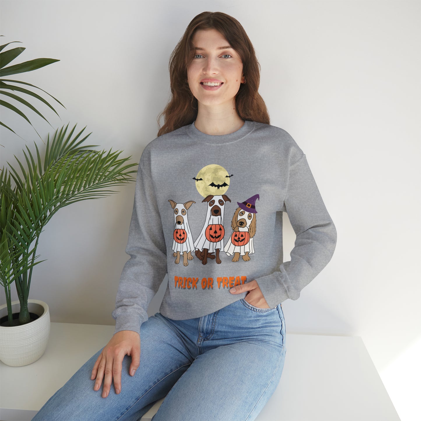 Halloween unisex dog lover sweatshirt