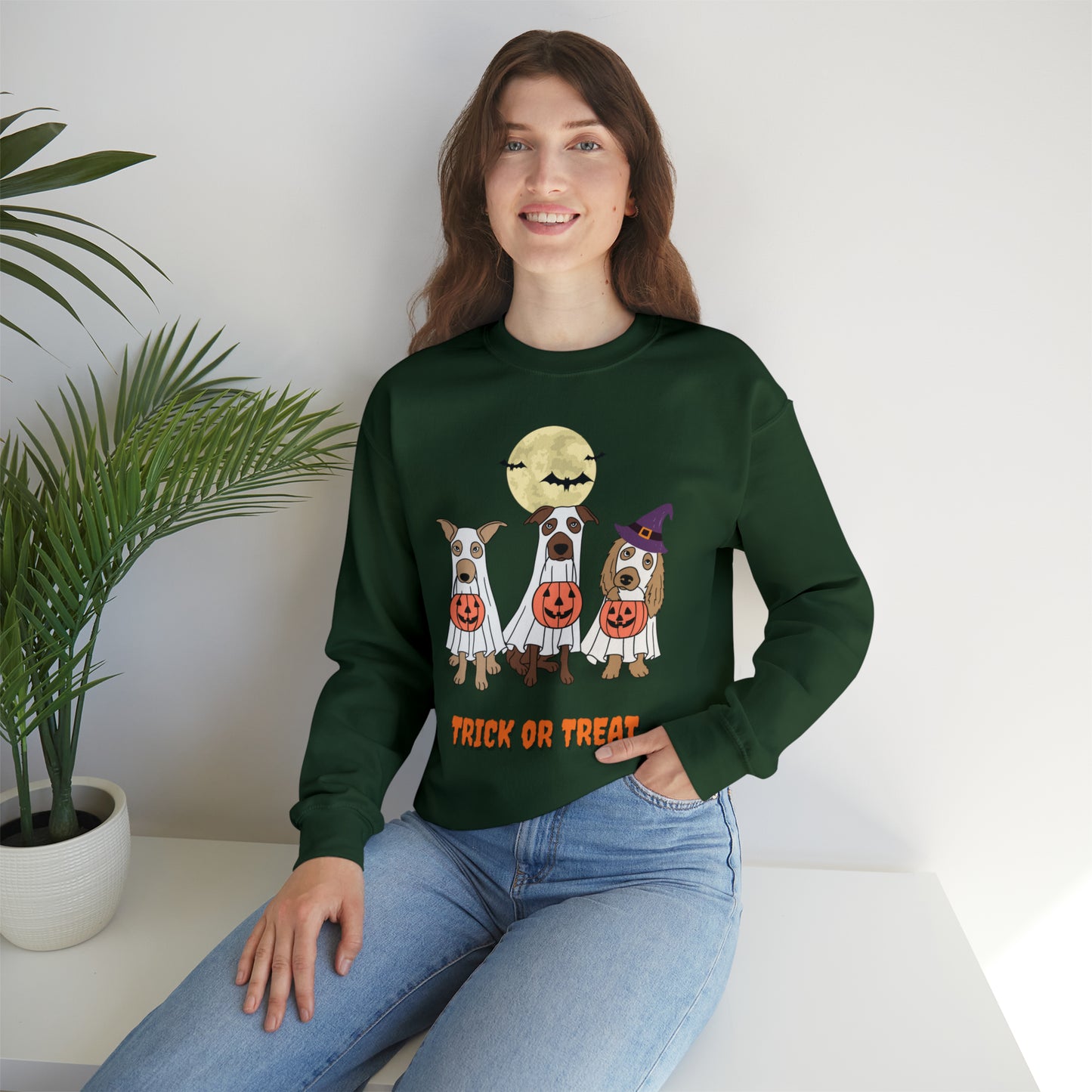 Halloween unisex dog lover sweatshirt