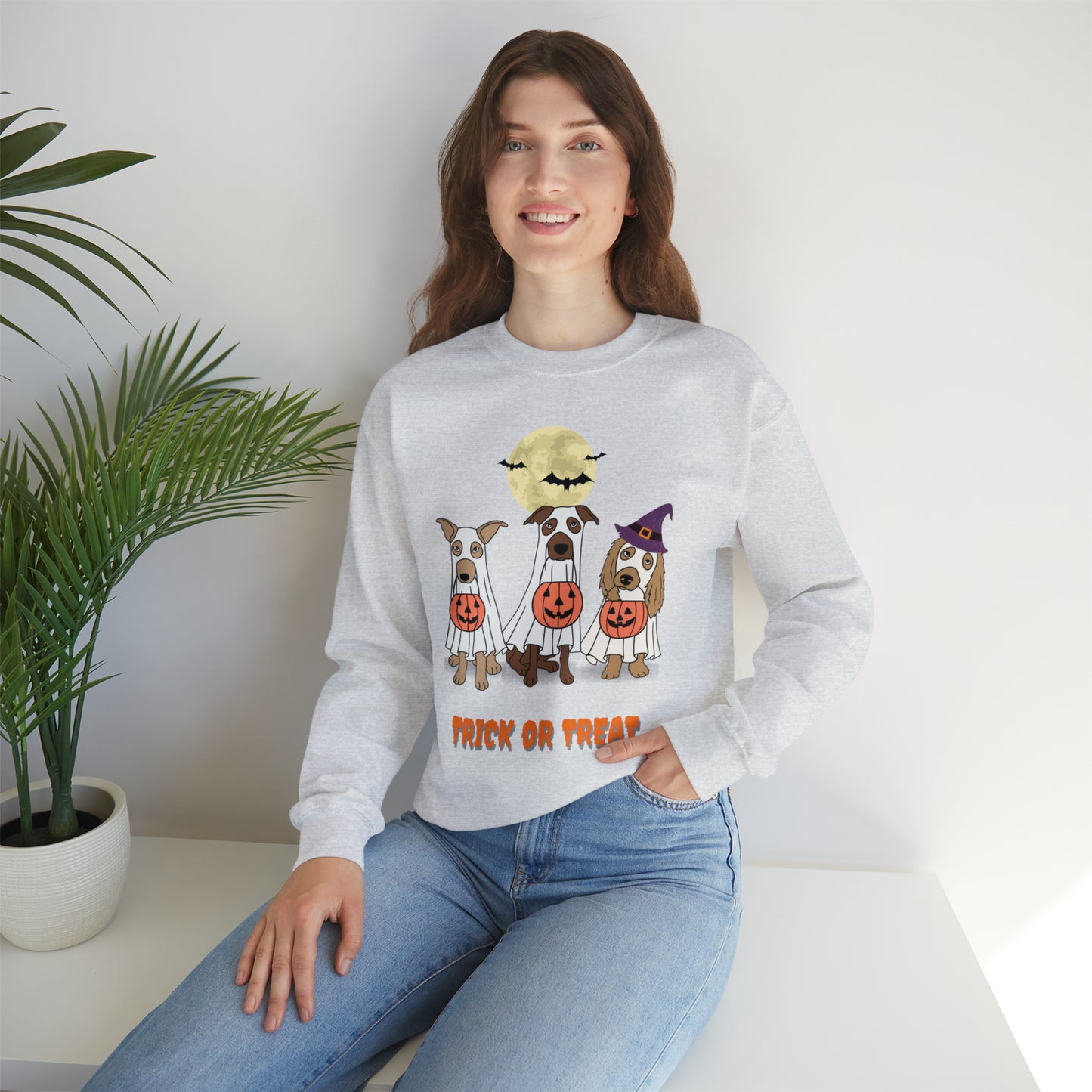 Halloween unisex dog lover sweatshirt