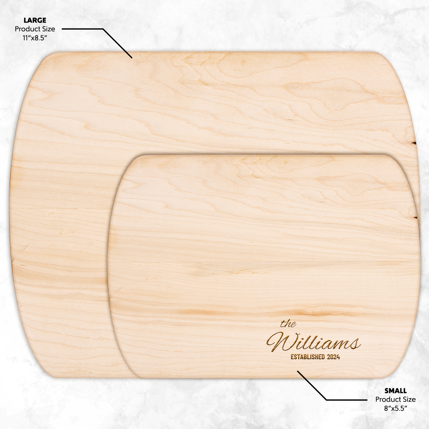 Personalized Family Name Wooden Cutting Board