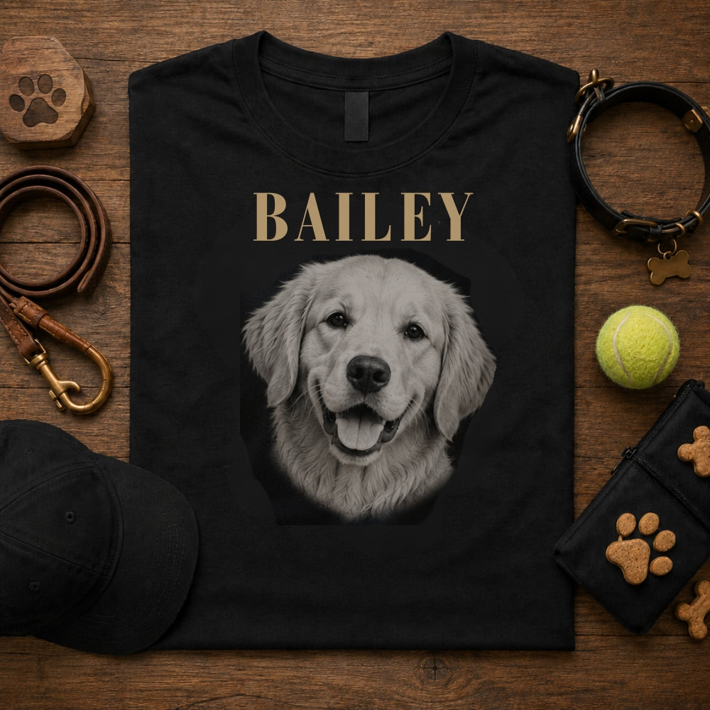 Personalized Pet Portrait T-Shirt | Custom Dog & Cat Photo Shirt | Hand-Drawn Pet Portrait Tee | Pet Lover Gift