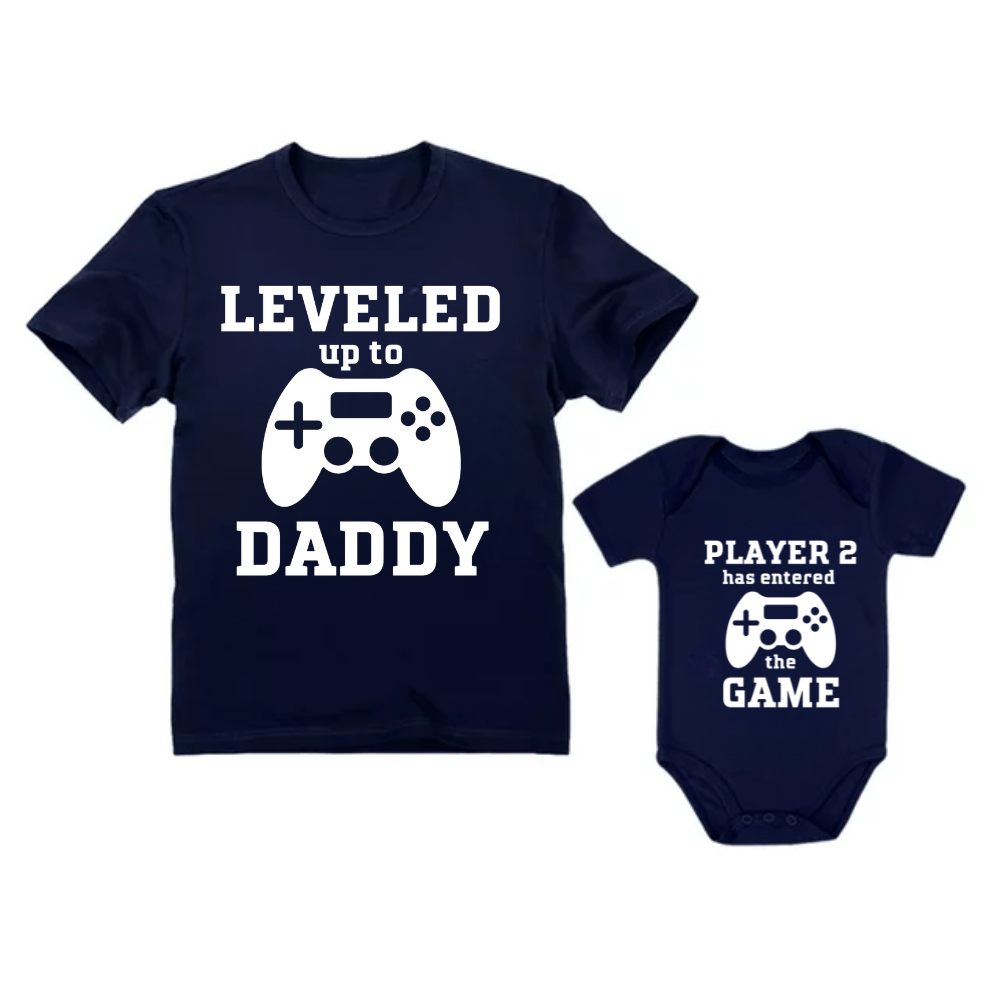 Leveled up Shirts, Dad and son matching Shirts Shirt, New Dad Shirt, Dad Shirt, Daddy and daughter Shirt, Father's Day Shirt Gift for Dad