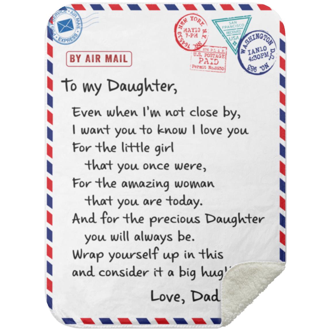 To My Daughter | Letter Blanket from Dad