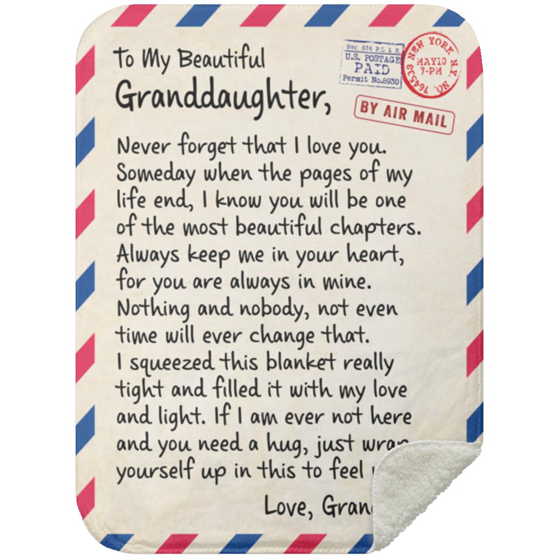 To My Granddaugter | Letter Blanket From Grandma