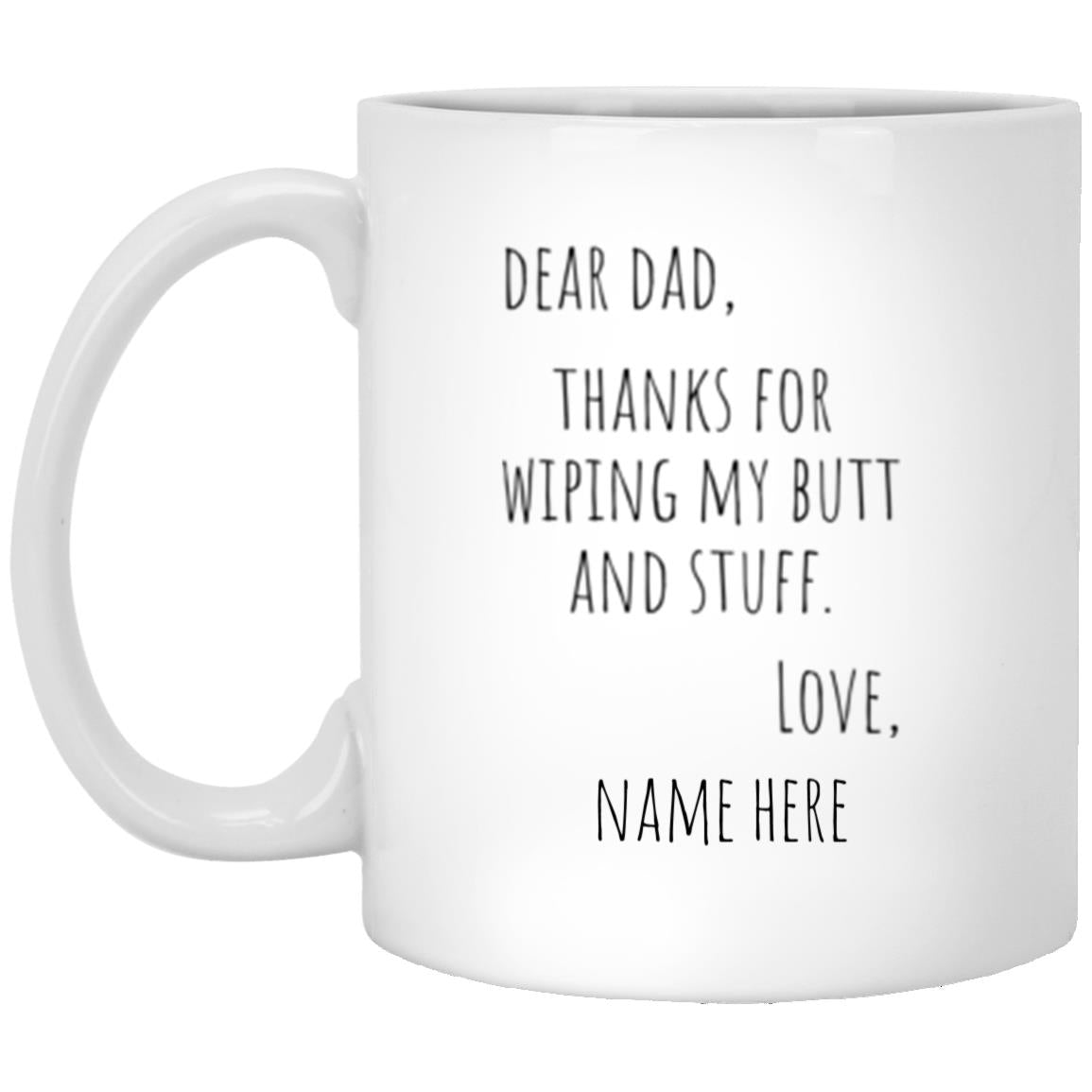 Personalized Fathers Day Gift From Daughter, Dad Mug From Son, Gift From Kids, From Baby, Dad Mug