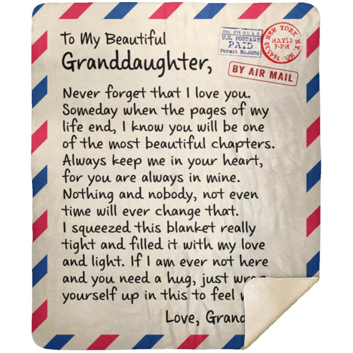 To My Granddaugter | Letter Blanket From Grandma