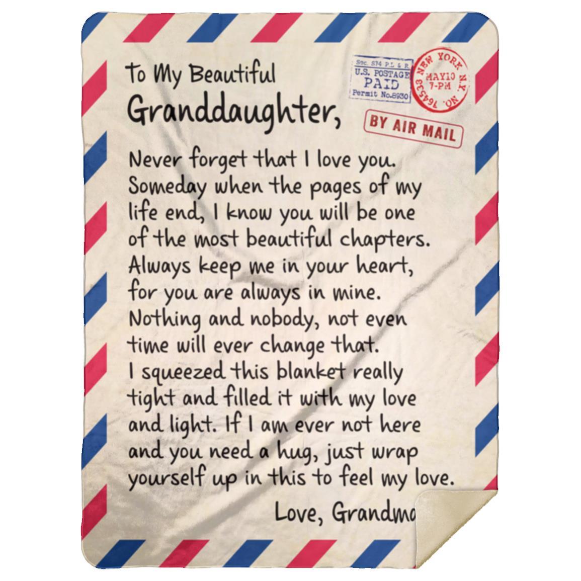 To My Granddaugter | Letter Blanket From Grandma