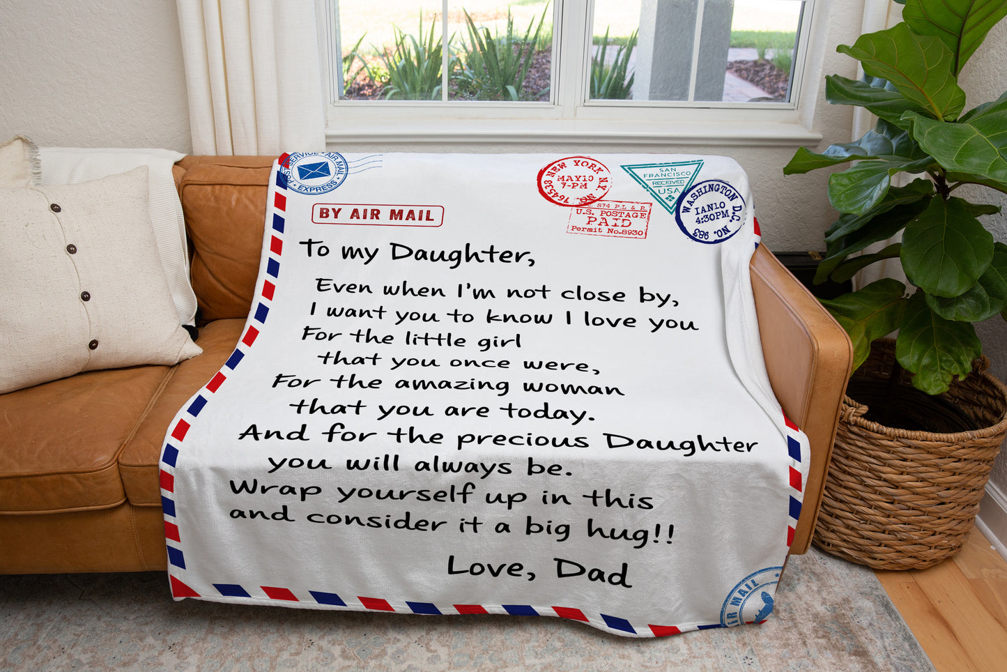 To My Daughter | Letter Blanket from Dad