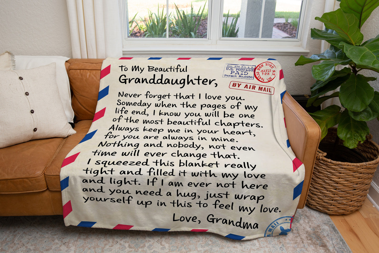 To My Granddaugter | Letter Blanket From Grandma