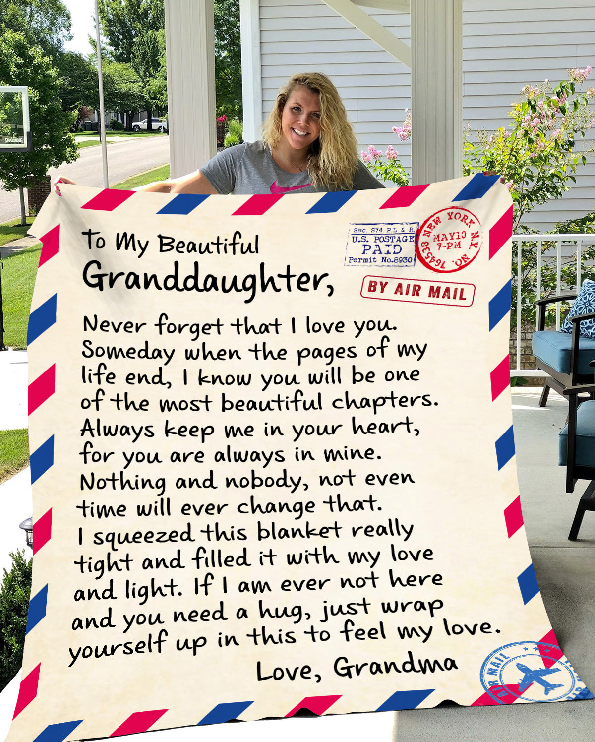 To My Granddaugter | Letter Blanket From Grandma