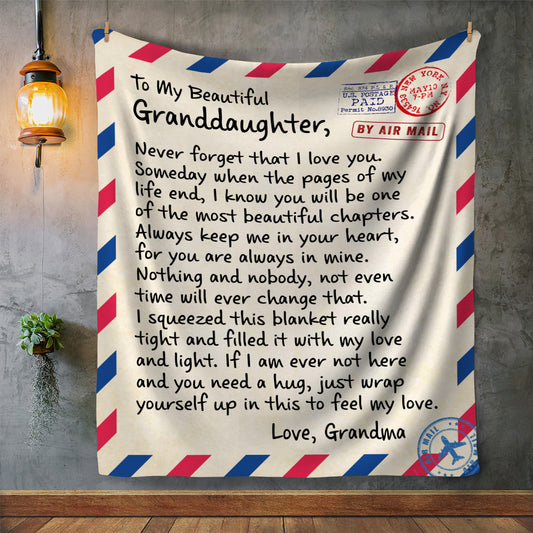 To My Granddaugter | Letter Blanket From Grandma