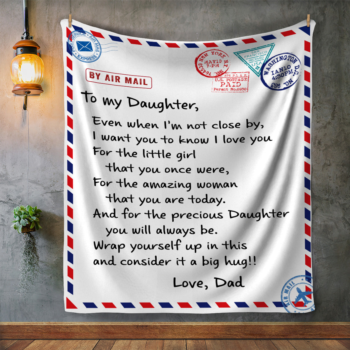 To My Daughter | Letter Blanket from Dad