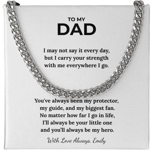 Personalized Cuban Link Chain For Dad