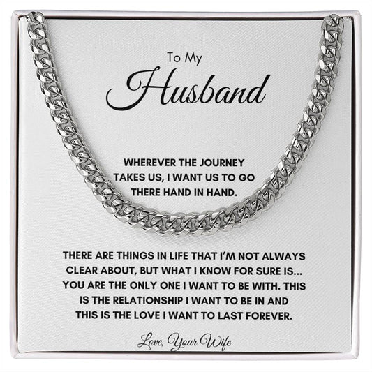 To My Husband | Cuban Link Chain For Him | Birthday, Christmas, Anniversary, Valentine's Day Gift