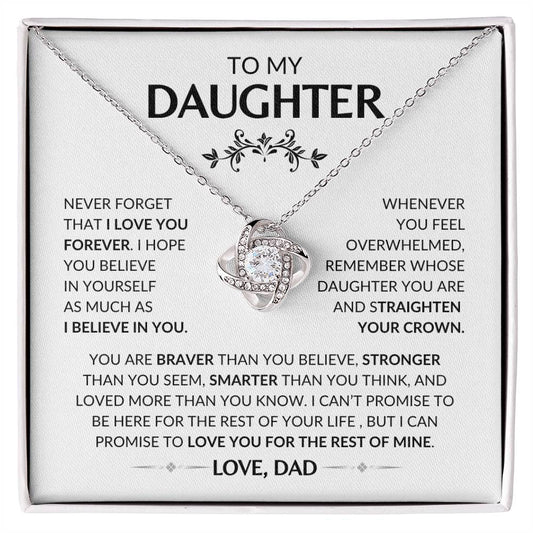 To My Daughter | Love Knot Necklace | Gift from Dad