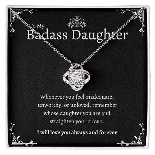 To My Badass Daughter | Love Knot Necklace