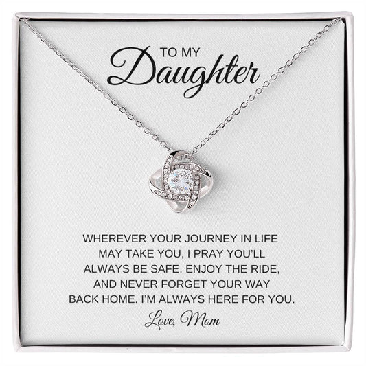 To My Daughter | Love Knot Necklace From Mom