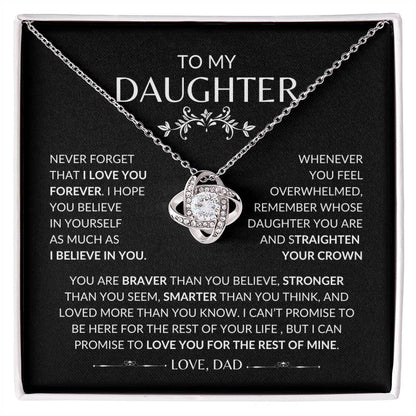 To My Daughter | Love Knot Necklace