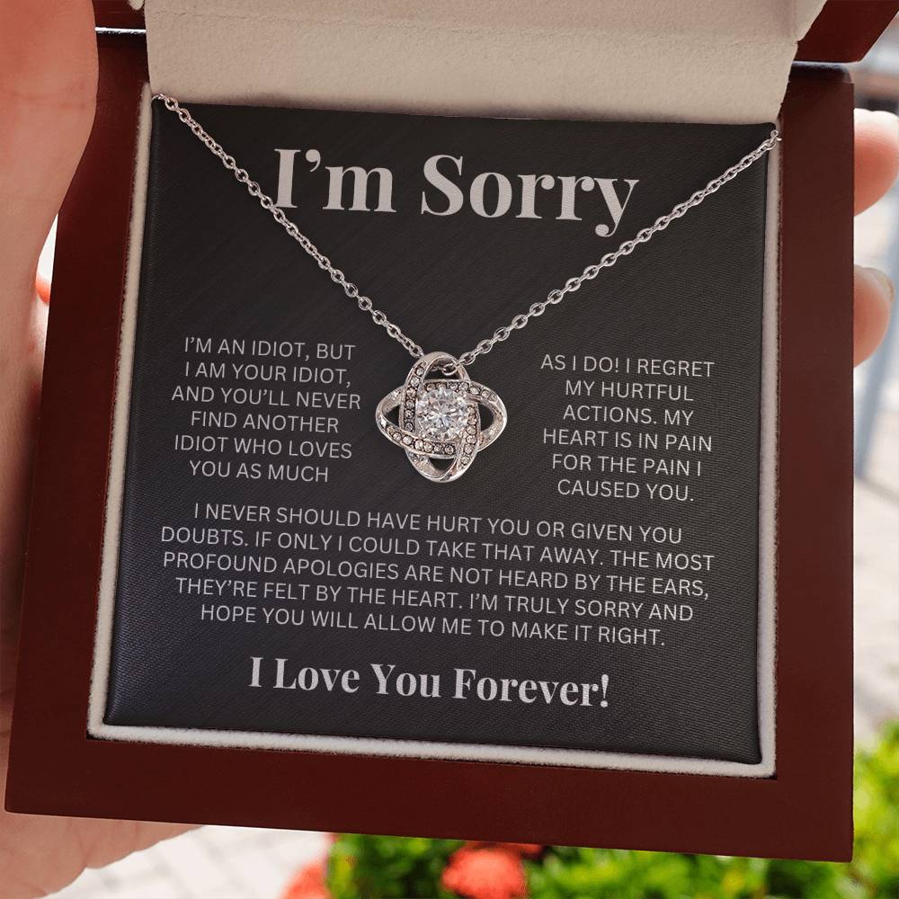 Apology Gift For Her - Love Knot Necklace