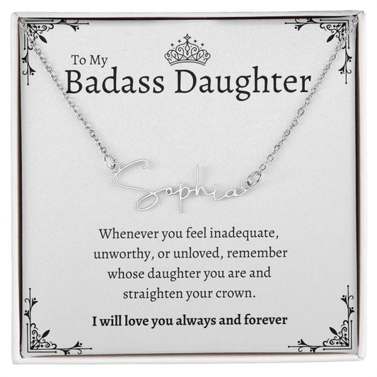 To My Badass Daughter | Name Necklace