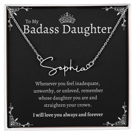 Tho My Badass Daughter | Name Necklace