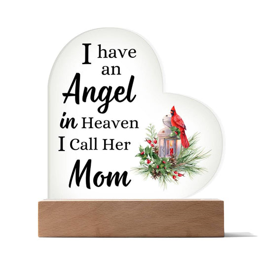 3D Night Light, Red Memorial Cardinal Gift, Condolence Gift, Mom In Heaven Christmas Cardinal Memorial Gifts, Christmas Present, Commemorative Decorative Gift, Remembrance Gifts (Mom),Christmas Gift