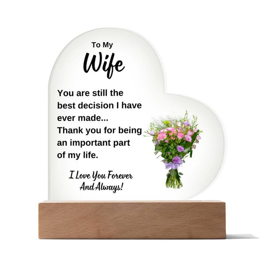 Gifts for Wife, I Love You, 3D LED Night Light, Romantic Bedroom Decor from Husband, Wedding, Birthday, Valentine's Day, Christmas, Anniversary Present