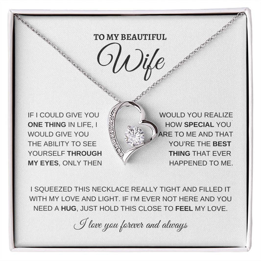 To My Beautiful Wife | Forever Love Necklace