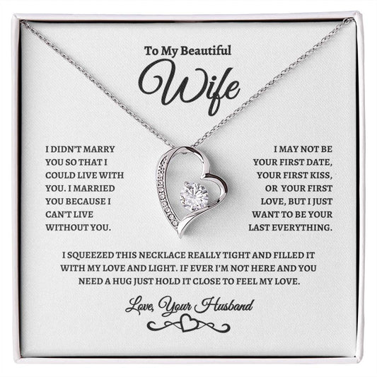 To My Beautiful Wife | Forever Love Necklace | WB