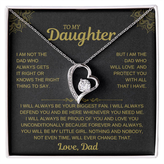 To My Daughter - Love Dad - Forever Love Necklace