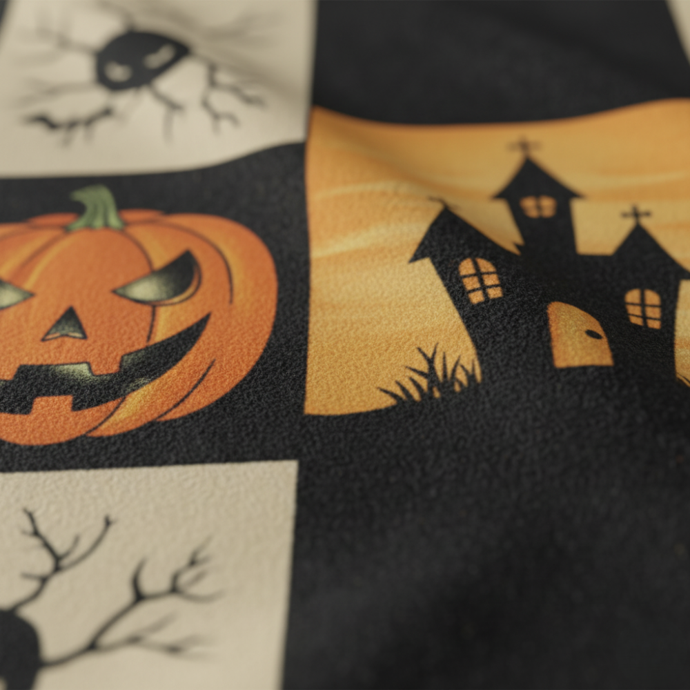 Vintage Halloween -Velveteen Blanket - Cozy Spooky Season Throw