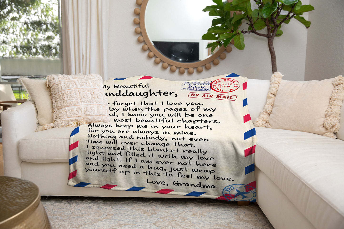 To My Granddaugter | Letter Blanket From Grandma