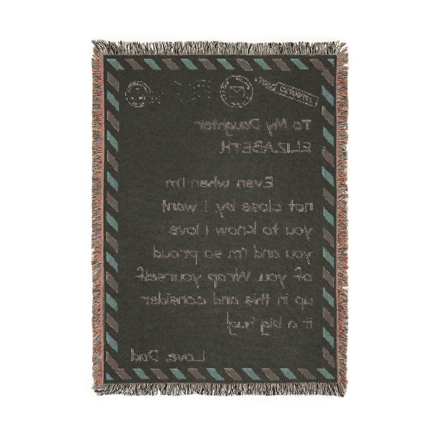 My Daughter – Personalized Woven Letter Blanket | A Hug You Can Wrap Around